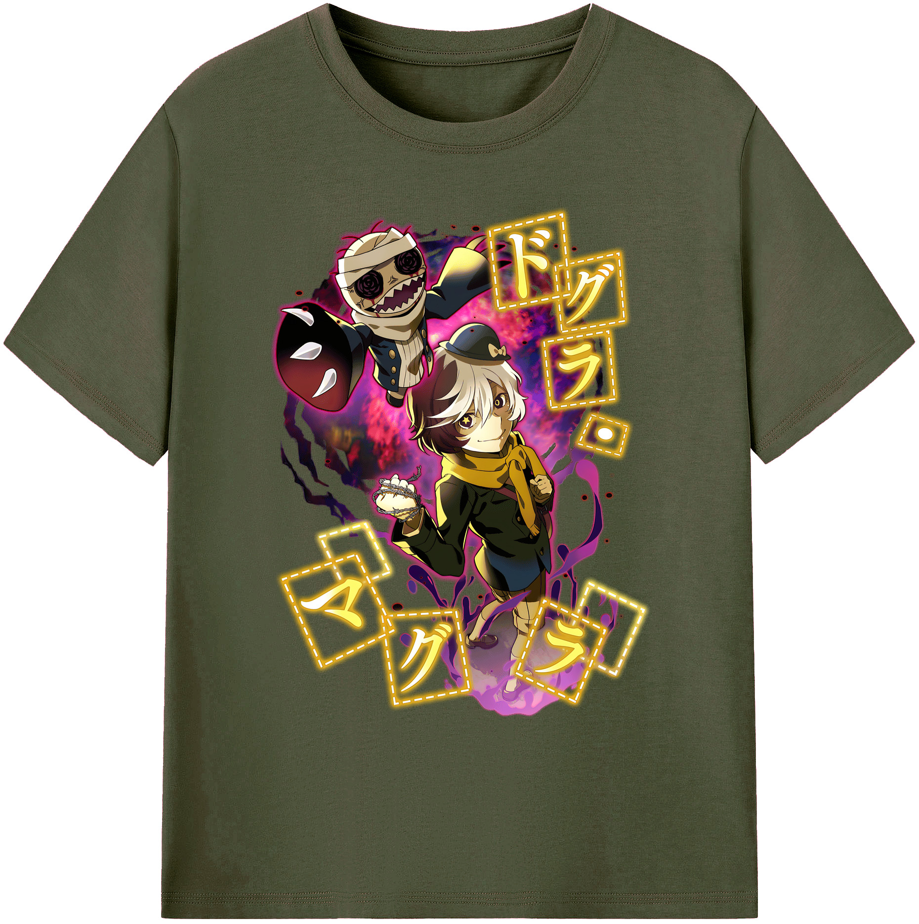 （画像用） 文豪ストレイドッグス Bungo Stray Dogs 綿100％ メンズ半袖Tシャツ｜肌触りやわらか＆通気性